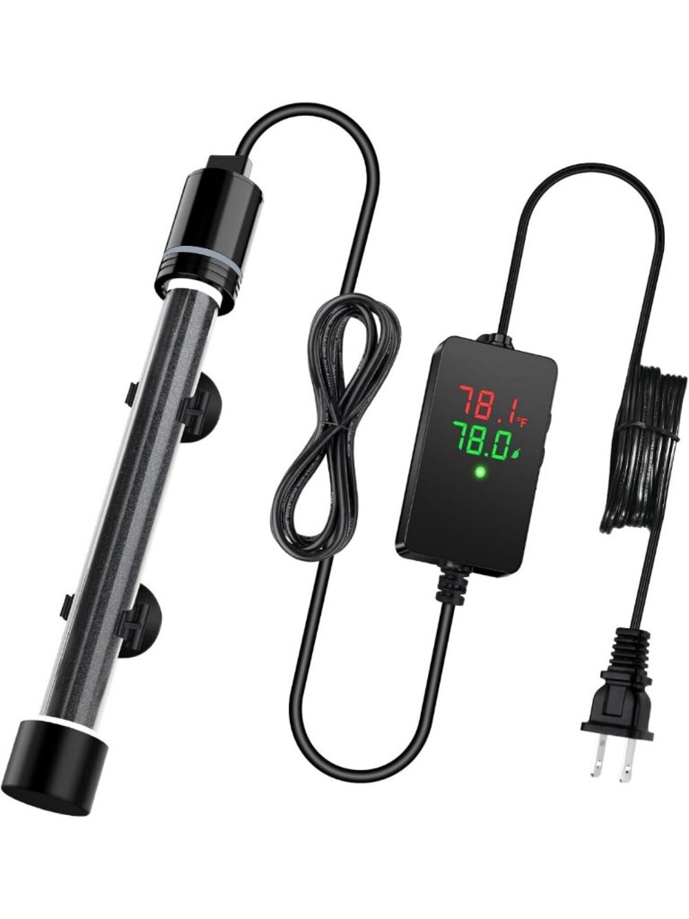 500W Submersible Aquarium Heater for 55-100 Gallon Fish Tank, Dual Probe